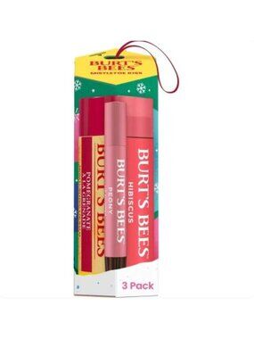 Burt's Bees Holiday Limited Edition Mistletoe Kiss Lip Balm Gift Set 3pc